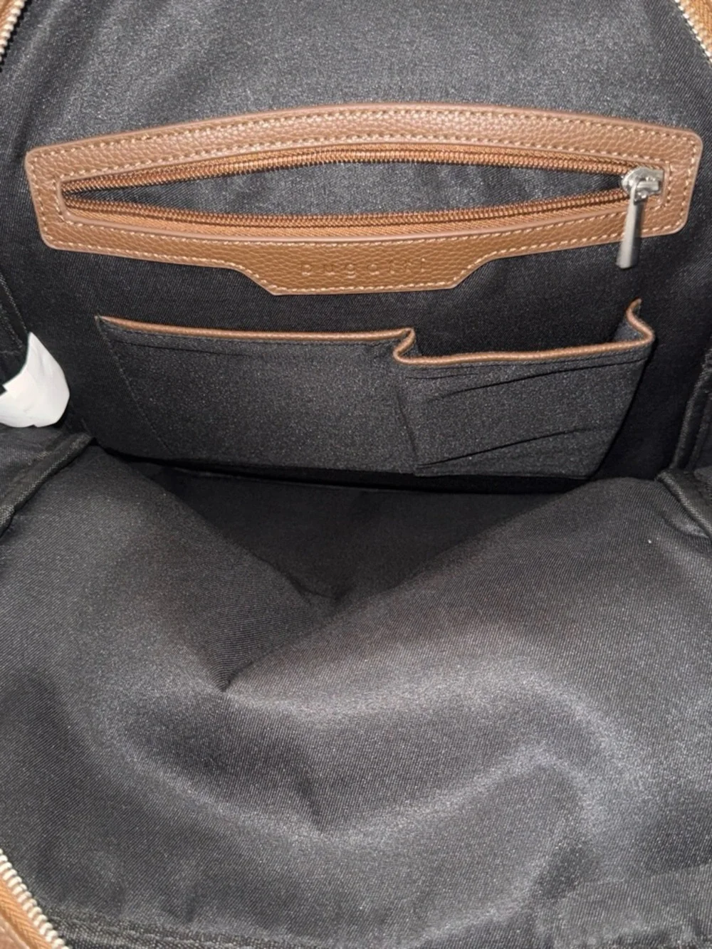 Brown Pure Backpack bugatti leather back pack. Great shape, laptop pocketback